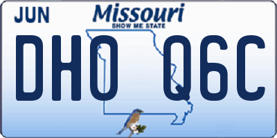 MO license plate DH0Q6C
