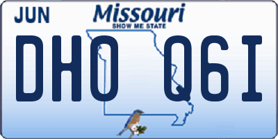 MO license plate DH0Q6I