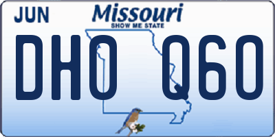 MO license plate DH0Q6O
