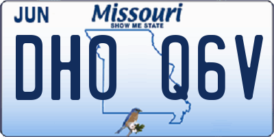 MO license plate DH0Q6V