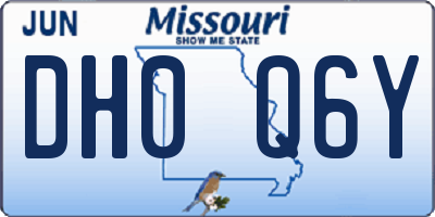 MO license plate DH0Q6Y