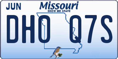 MO license plate DH0Q7S