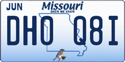 MO license plate DH0Q8I