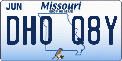 MO license plate DH0Q8Y