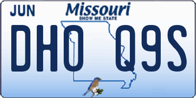 MO license plate DH0Q9S