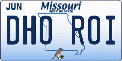 MO license plate DH0R0I