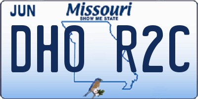 MO license plate DH0R2C