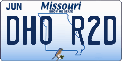 MO license plate DH0R2D
