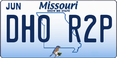 MO license plate DH0R2P
