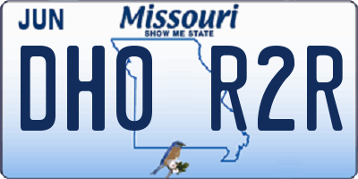 MO license plate DH0R2R