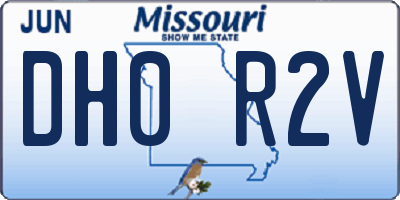 MO license plate DH0R2V