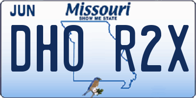 MO license plate DH0R2X