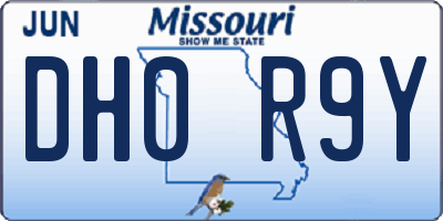 MO license plate DH0R9Y