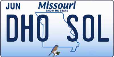 MO license plate DH0S0L
