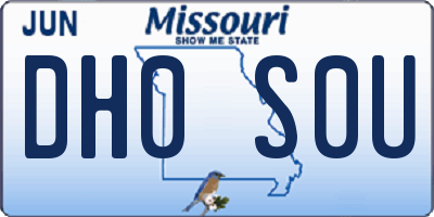 MO license plate DH0S0U