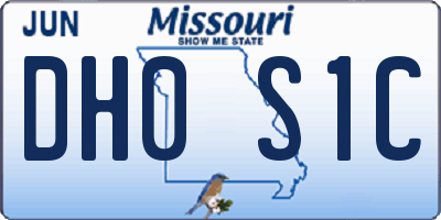 MO license plate DH0S1C