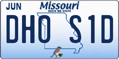 MO license plate DH0S1D