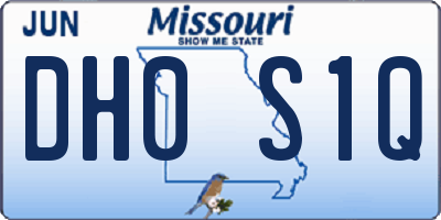 MO license plate DH0S1Q