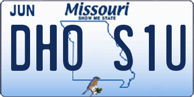 MO license plate DH0S1U