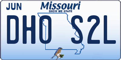 MO license plate DH0S2L