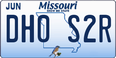MO license plate DH0S2R