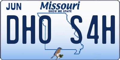 MO license plate DH0S4H