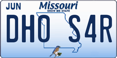 MO license plate DH0S4R