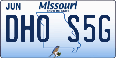 MO license plate DH0S5G