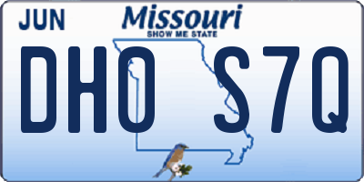 MO license plate DH0S7Q