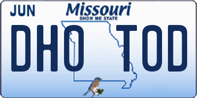 MO license plate DH0T0D