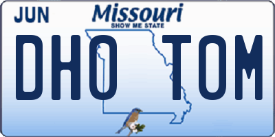 MO license plate DH0T0M