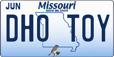 MO license plate DH0T0Y