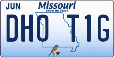 MO license plate DH0T1G