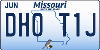 MO license plate DH0T1J