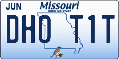 MO license plate DH0T1T