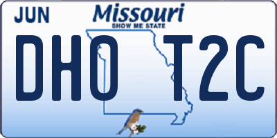 MO license plate DH0T2C