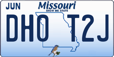 MO license plate DH0T2J