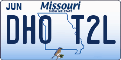 MO license plate DH0T2L