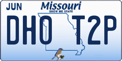 MO license plate DH0T2P