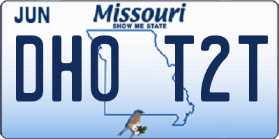 MO license plate DH0T2T
