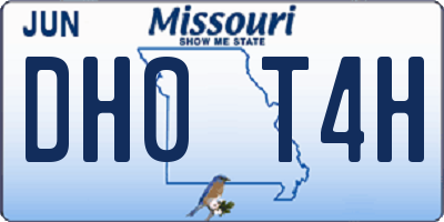 MO license plate DH0T4H