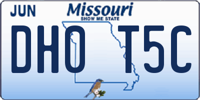 MO license plate DH0T5C