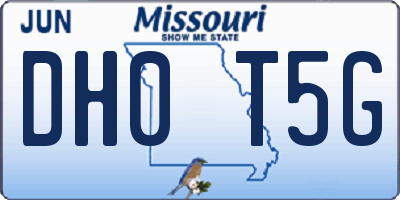 MO license plate DH0T5G