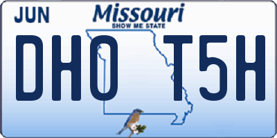 MO license plate DH0T5H