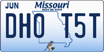 MO license plate DH0T5T
