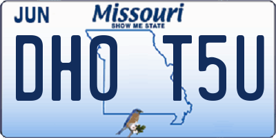MO license plate DH0T5U