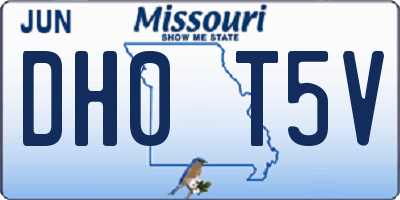 MO license plate DH0T5V