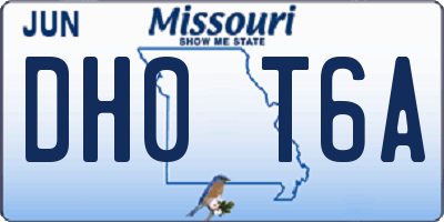 MO license plate DH0T6A