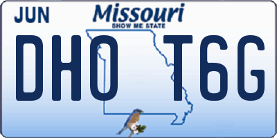MO license plate DH0T6G
