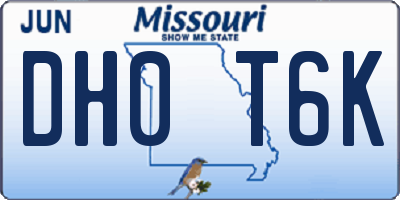 MO license plate DH0T6K